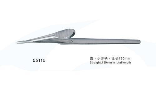 Straight Tip Slit Lamp Microscope Needle Holder Square Handle 130mm Total Length
