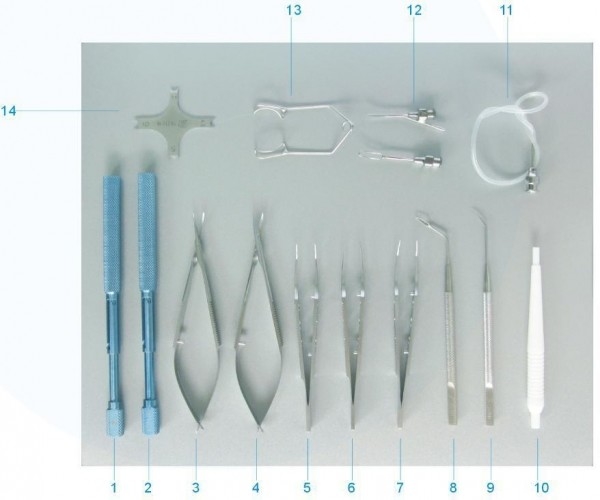 SYX14 Instrument Set for Small Incision Cataract Surgery(Sterilizing Box Included)( Code No.59014)